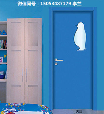 DQ-707 天蓝色小企鹅幼儿园专用门